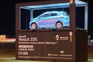 La nouvelle Renault Zoé électique en conteneur plate-forme auto à Cayenne