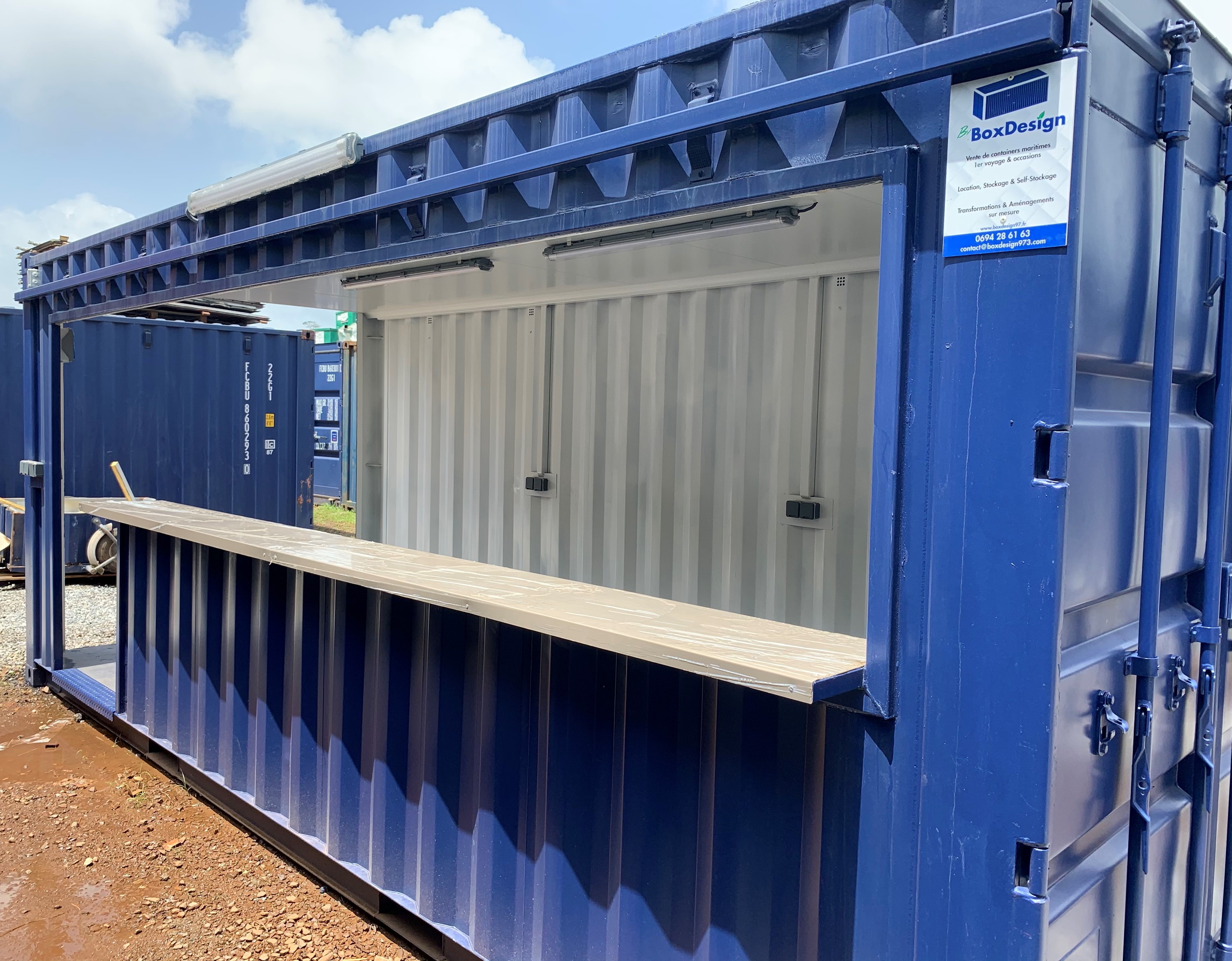 Containers carbet modulaire démontable en site forestier isolé pour l'Office National des Forêts